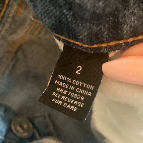 Hand painted cutoff jean shorts size 2 - Picture 3 of 3